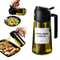 Olive Oil Dispenser Bottle 470ml Dark Green Glass Oil Sprayer 6