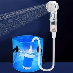 portable usb rechargeable shower head multi purpose garden hose nozzle with us standard connector