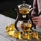 Lazy Kung Fu Drip Teapot Magnetic Flow Glass Tea Set Heat Resistant SemiAutomatic Teaware Gift 8