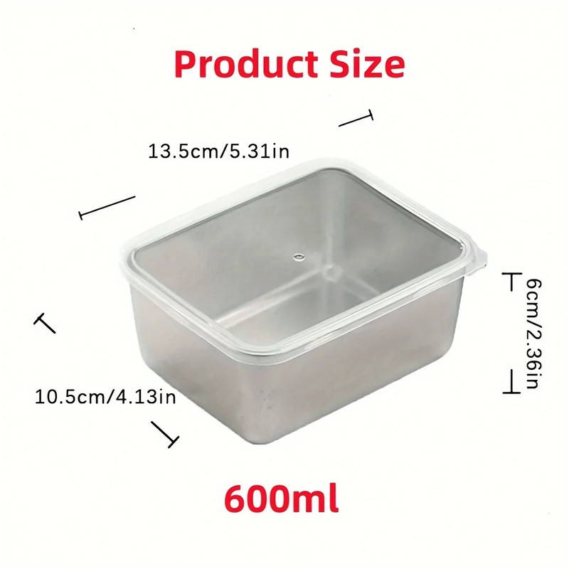 6 Piece Stainless Steel Food Storage Containers With Lids Stackable Leakproof Set 1