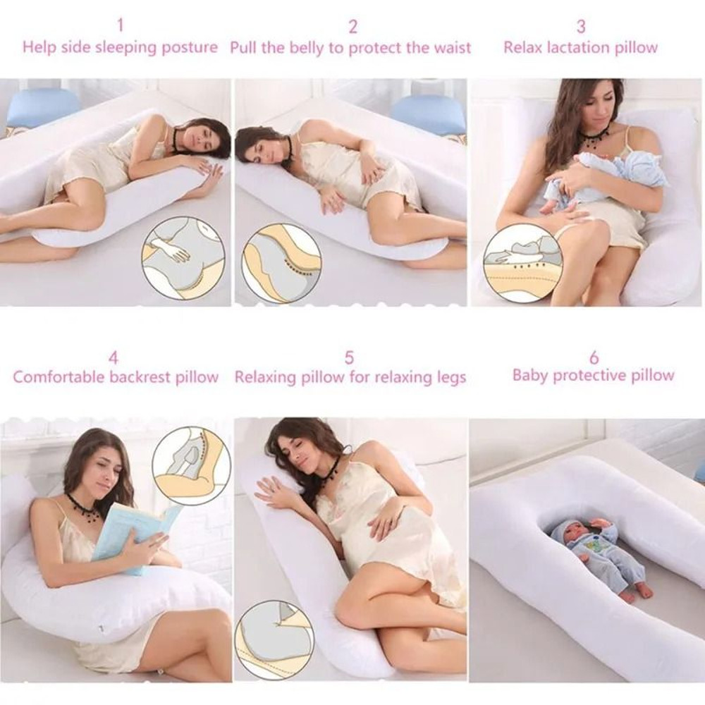 Pregnancy Pillow Full Body Maternity Support For Sleeping And Nursing 3
