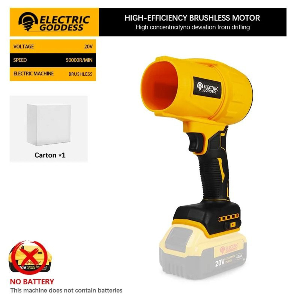 Cordless Electric Air Blower Turbo Jet Fan No Battery Compatible With Dewalt 20V 7