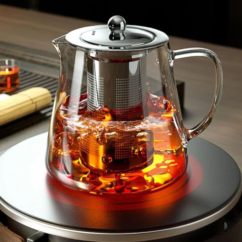 Heat Resistant Glass Teapot With Stainless Steel Infuser Elegant Kung Fu Teaware For Loose Leaf Te 3