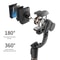 Gimbal Stabilizer Selfie Stick Foldable Wireless Tripod With Bluetooth Shutter For Smartphones 3