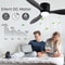 Ceiling Fan With Light 6 Speed Reversible DC Motor 3 Color Modes Remote Control Easy Install Black 4