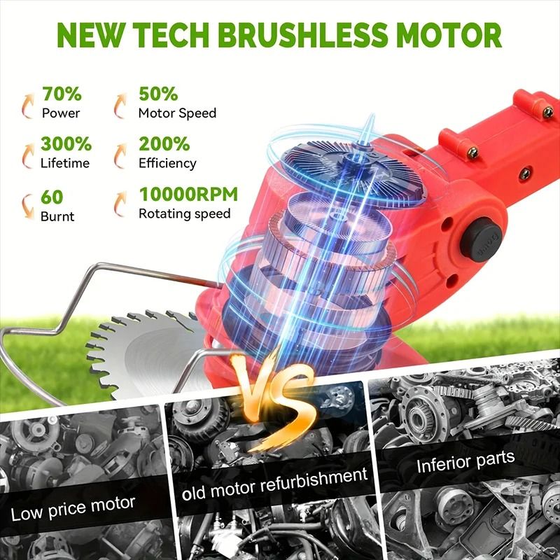 Cordless Lawn Mower Weed Trimmer For Courtyards And Gardens 2