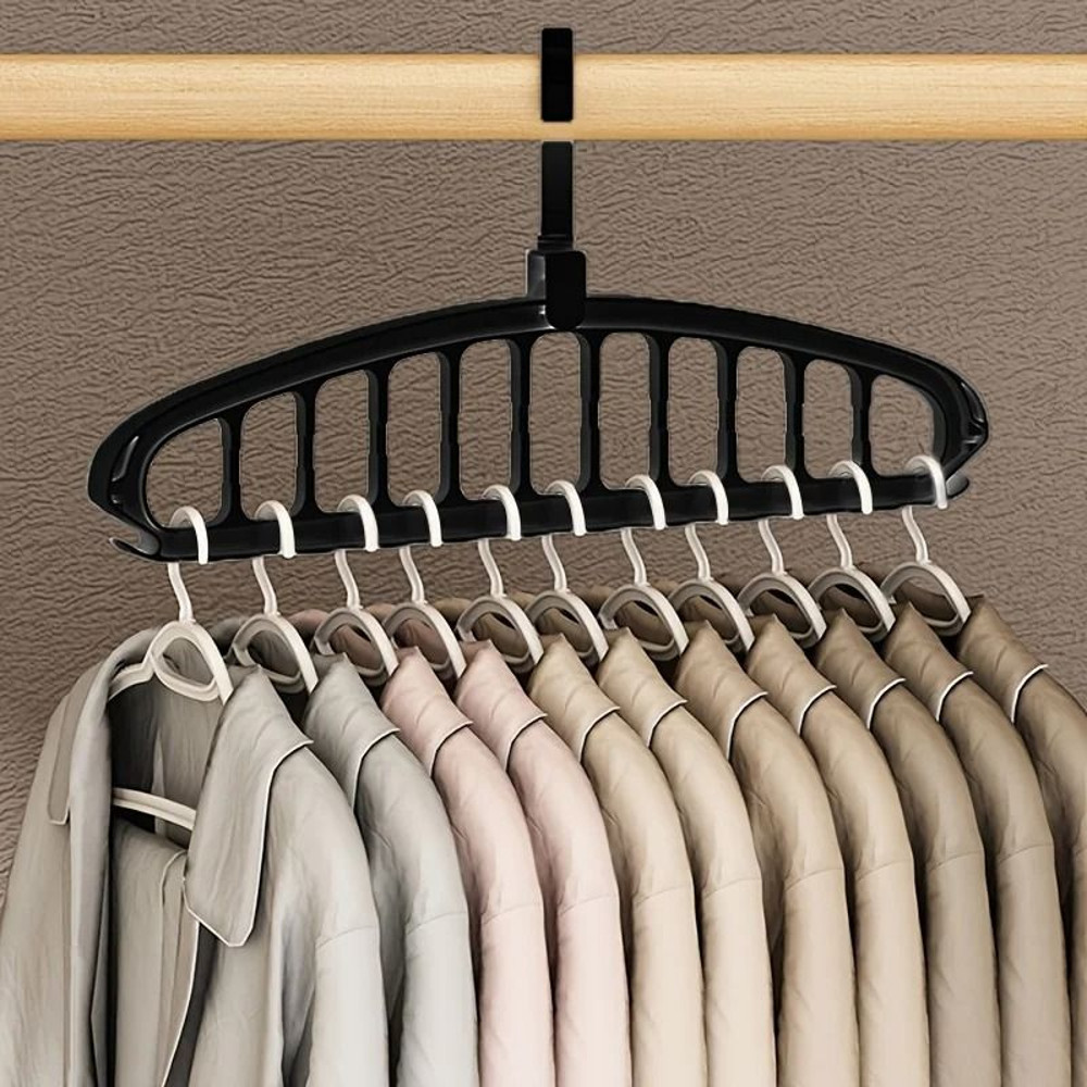 Folding Multi Hole Clothes Hanger Space Saving Closet Organizer 3