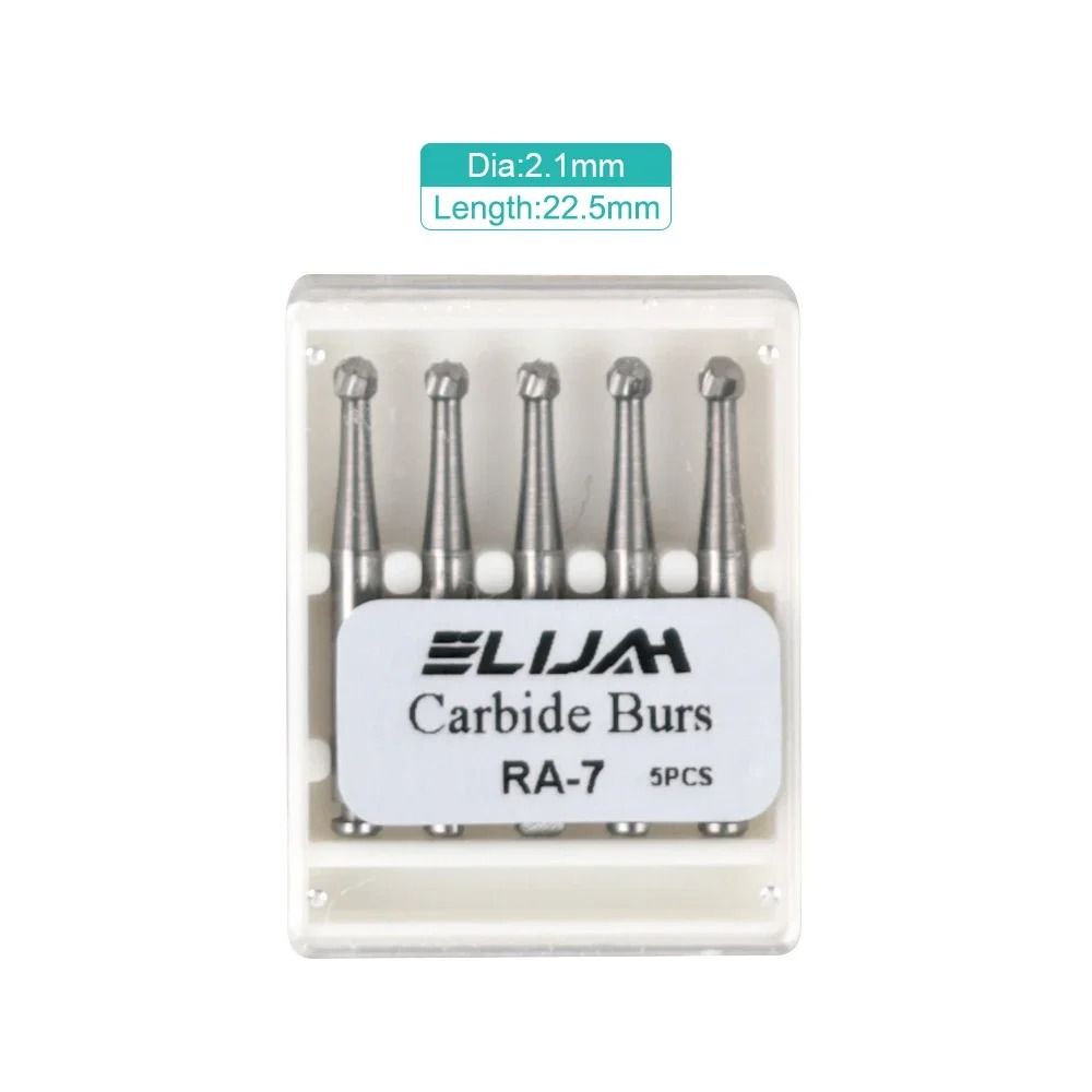 5 Pcs Tungsten Carbide Dental Burs Round 235mm For Low Speed Handpiece 10
