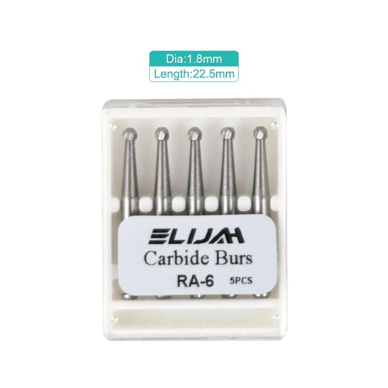 5 Pcs Tungsten Carbide Dental Burs Round 235mm For Low Speed Handpiece 11