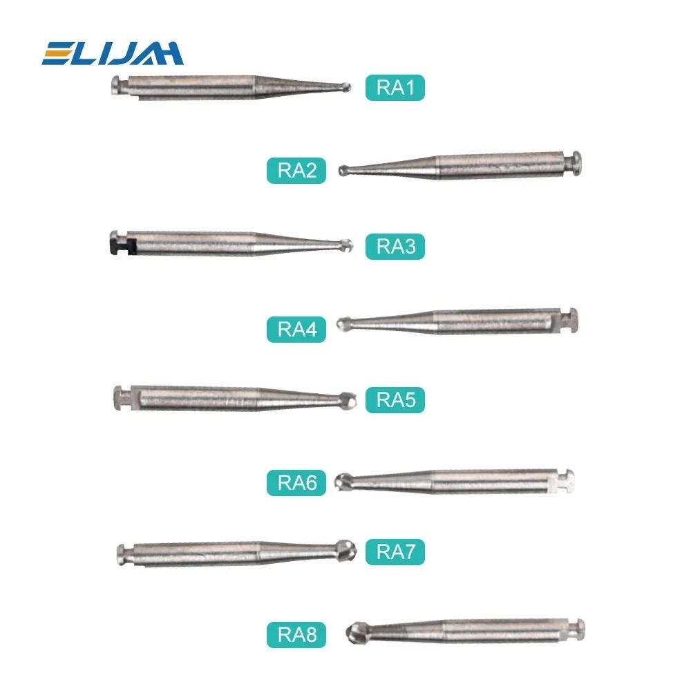 5 Pcs Tungsten Carbide Dental Burs Round 235mm For Low Speed Handpiece 3