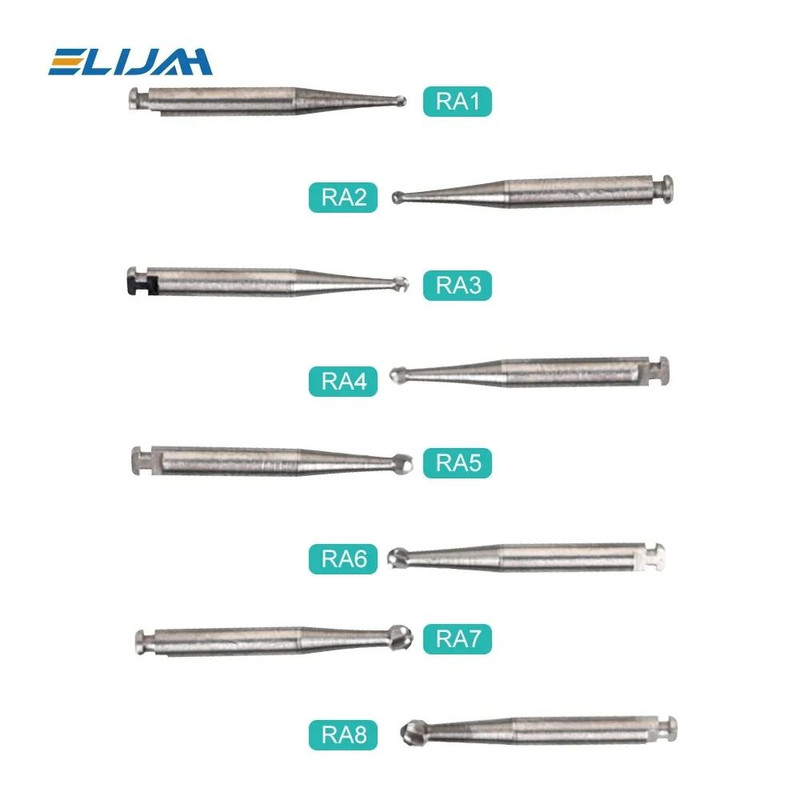 5 Pcs Tungsten Carbide Dental Burs Round 235mm For Low Speed Handpiece 3