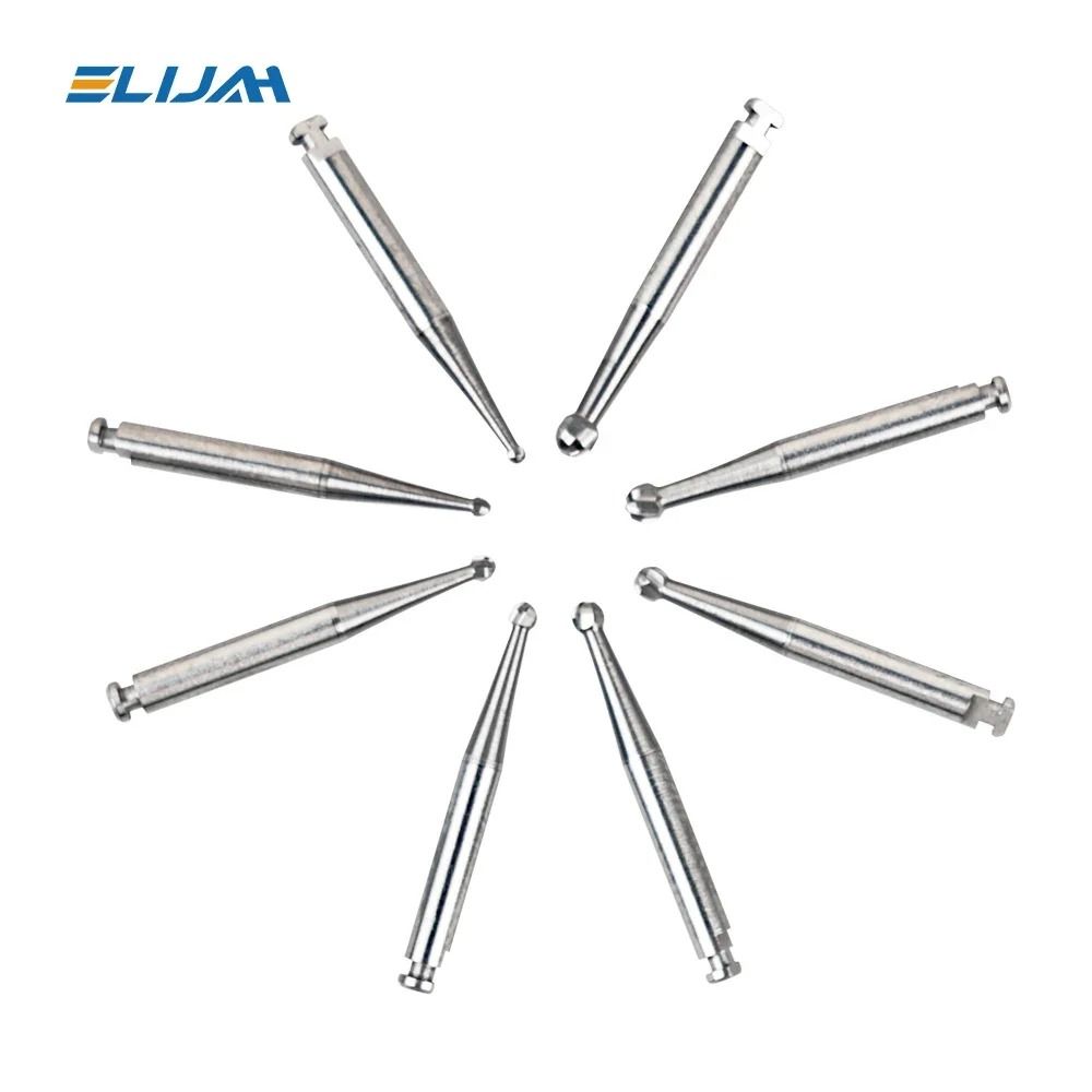 5 Pcs Tungsten Carbide Dental Burs Round 235mm For Low Speed Handpiece 5