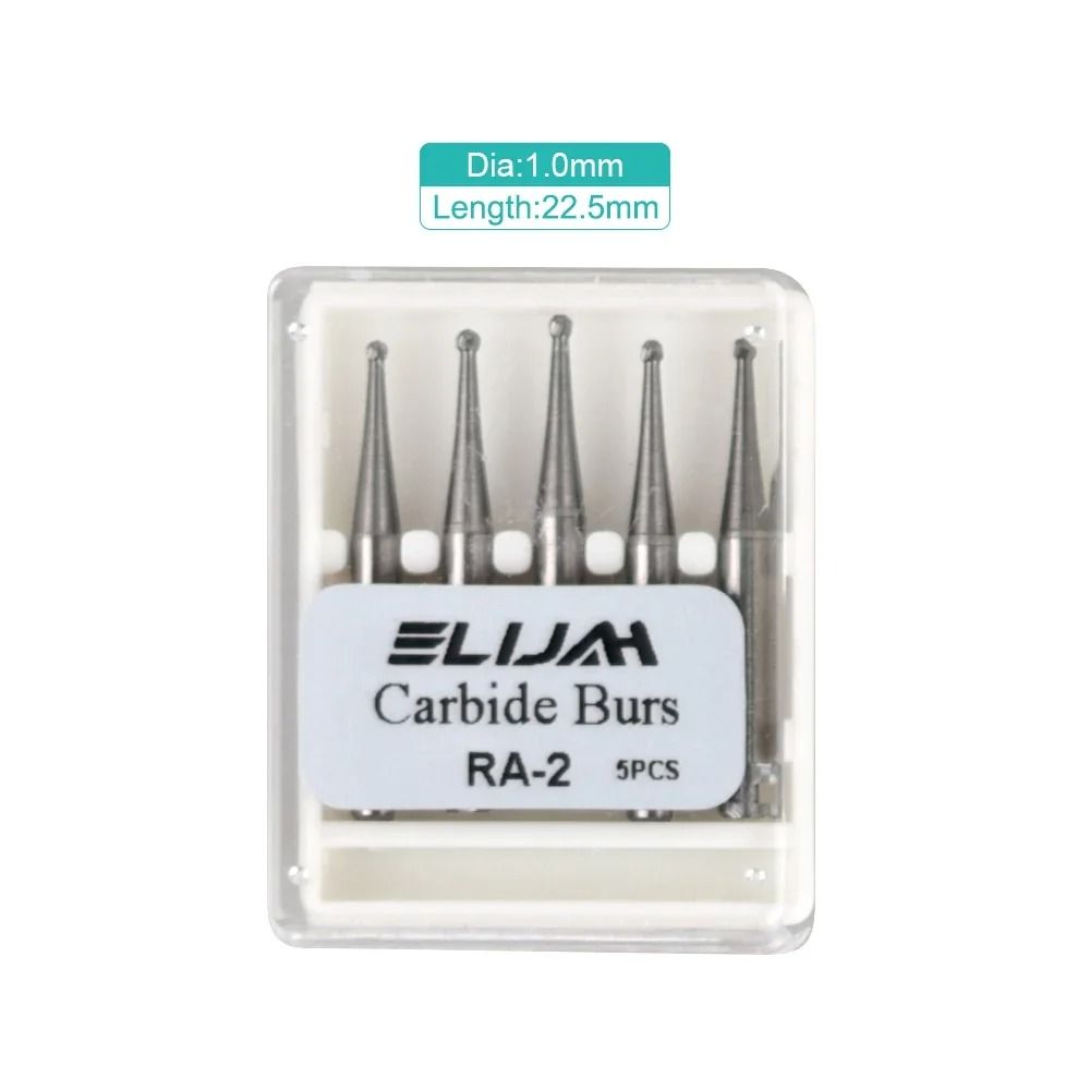 5 Pcs Tungsten Carbide Dental Burs Round 235mm For Low Speed Handpiece 8