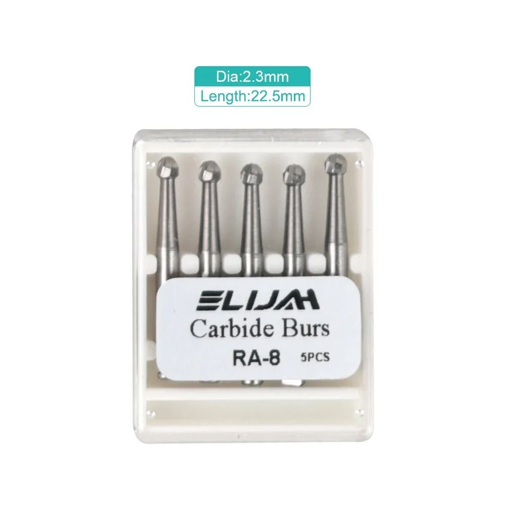 5 Pcs Tungsten Carbide Dental Burs Round 235mm For Low Speed Handpiece 13