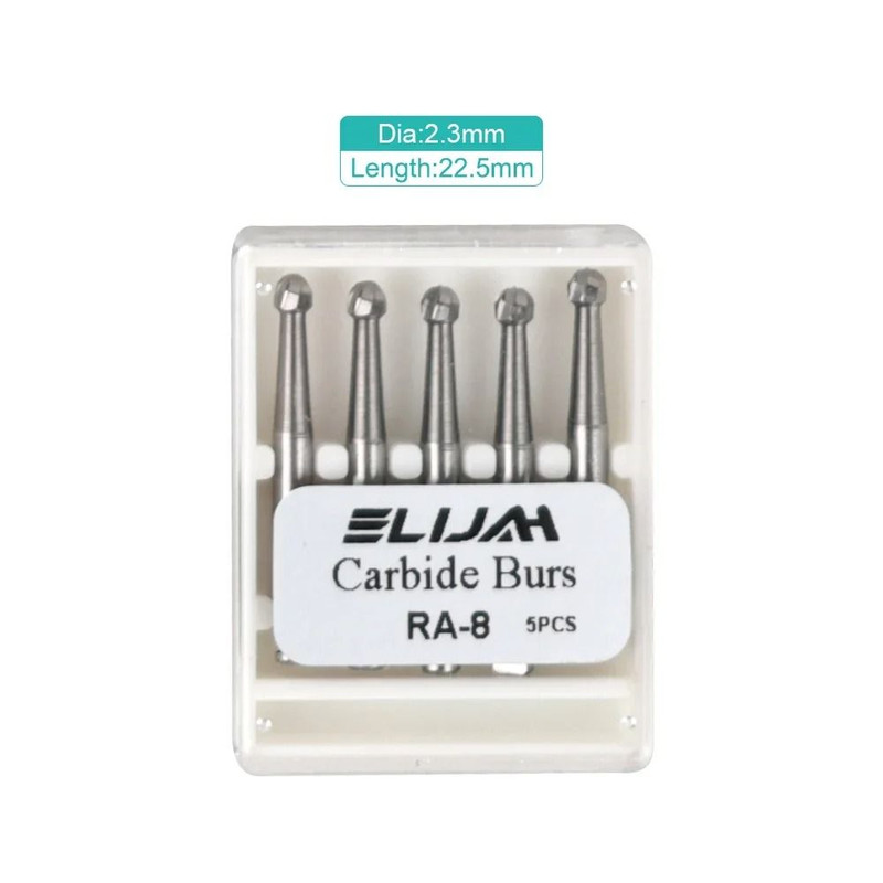 5 Pcs Tungsten Carbide Dental Burs Round 235mm For Low Speed Handpiece 13