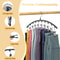 Curved Metal Pants Hanger With 10 Clothespins For Closet Organization 1