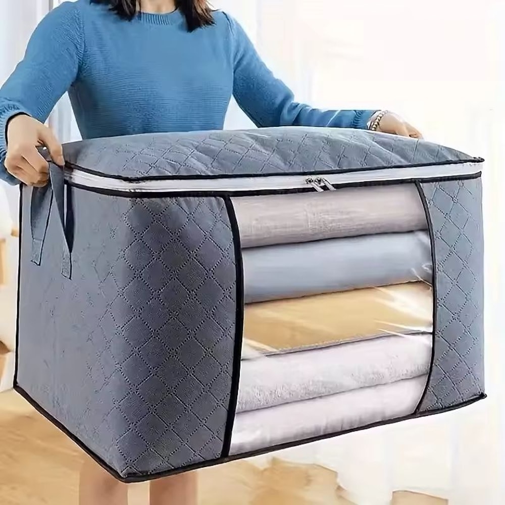 Extra Large Storage Bag With Handles And Window For Clothes And Quilts 1