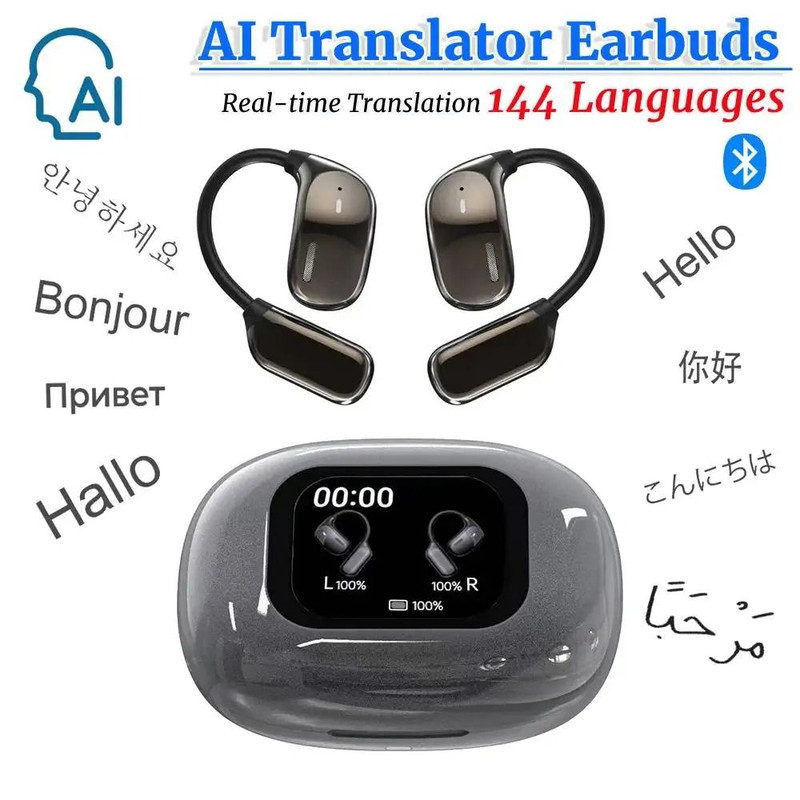 AI Translation Earbuds With Bluetooth RealTime 144 Language Support 0