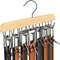 Wooden Belt And Scarf Hanger Organizer For Closet Storage 6