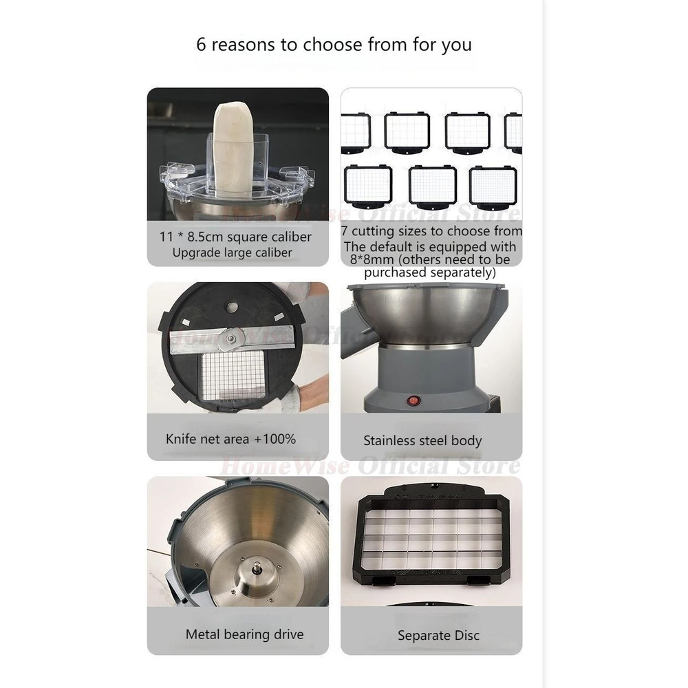 Multifunctional Vegetable And Fruit Cutter Food Processor With Slicing Shredding And Cube Cutting 2