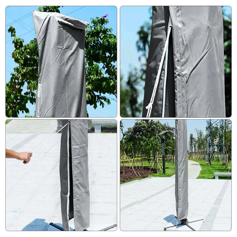 Waterproof Patio Umbrella Cover Outdoor Parasol Protector For Cantilever Or Straight Umbrellas 6