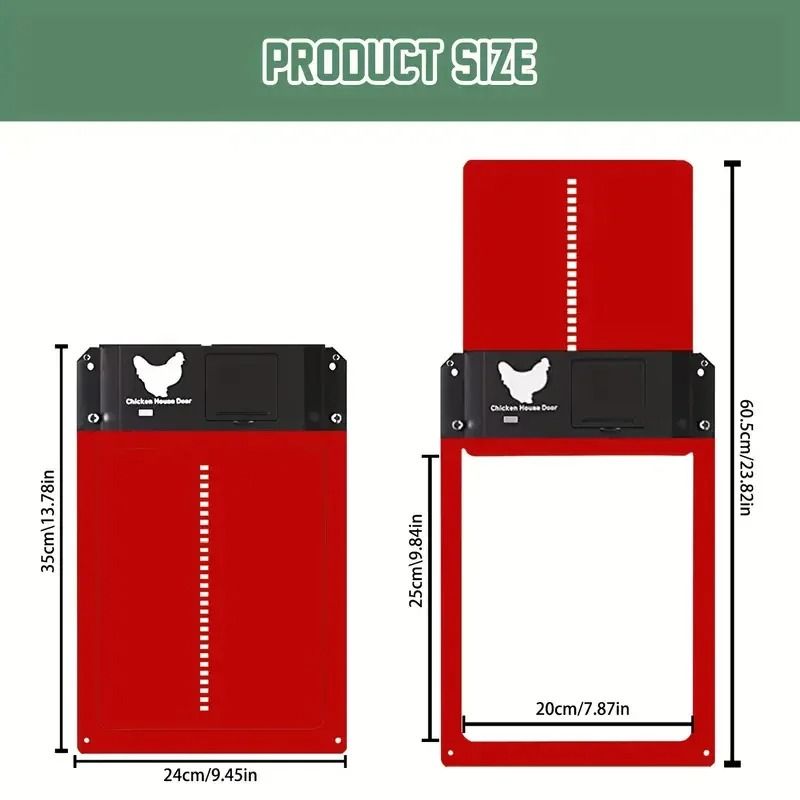 Automatic Chicken Coop Door With Light Sensor And Battery Power 9