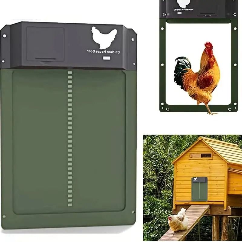 Automatic Chicken Coop Door With Light Sensor And Battery Power 1