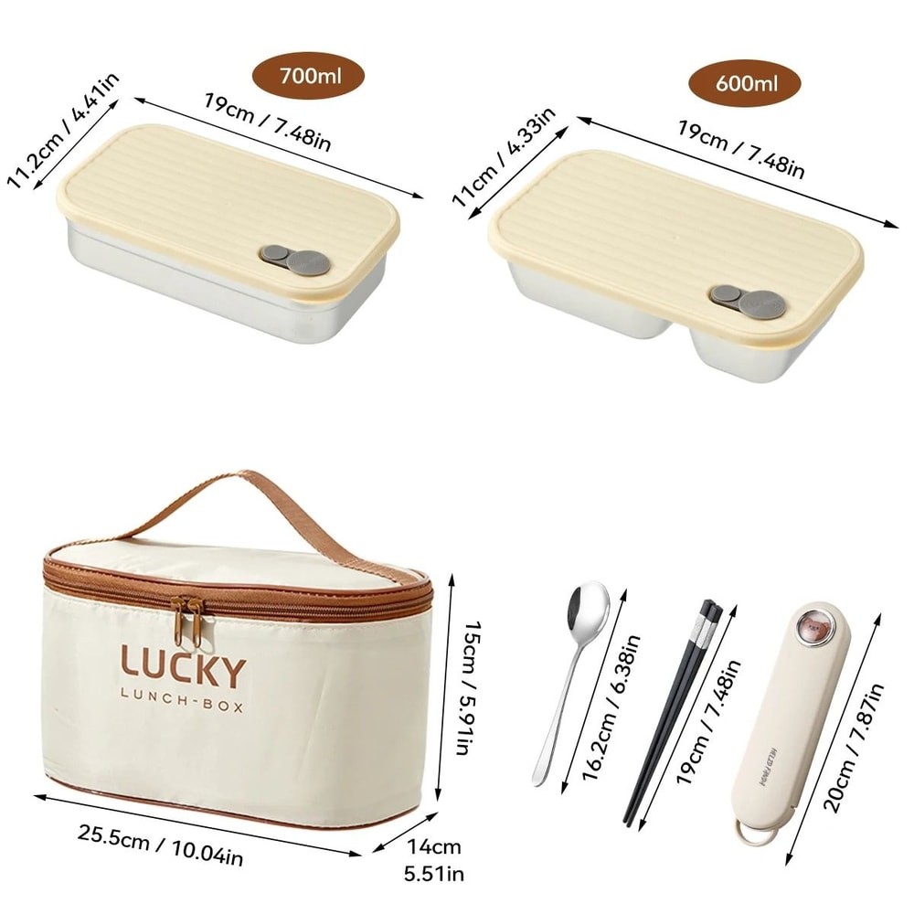 Portable Stainless Steel Lunch Box LeakProof Bento Container For Kids And Adults 21