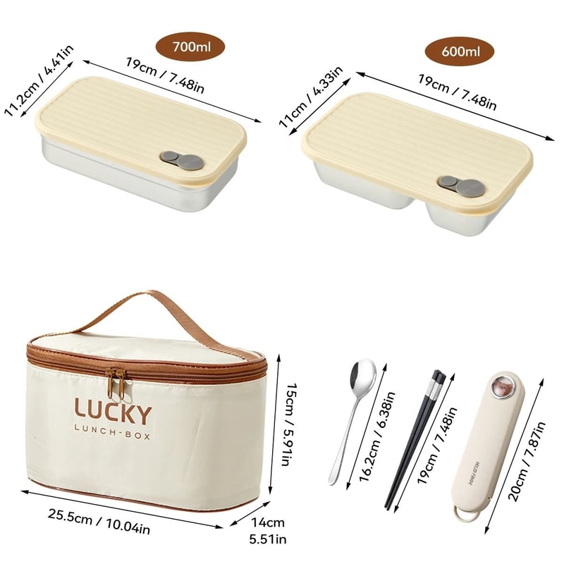 Portable Stainless Steel Lunch Box LeakProof Bento Container For Kids And Adults 21