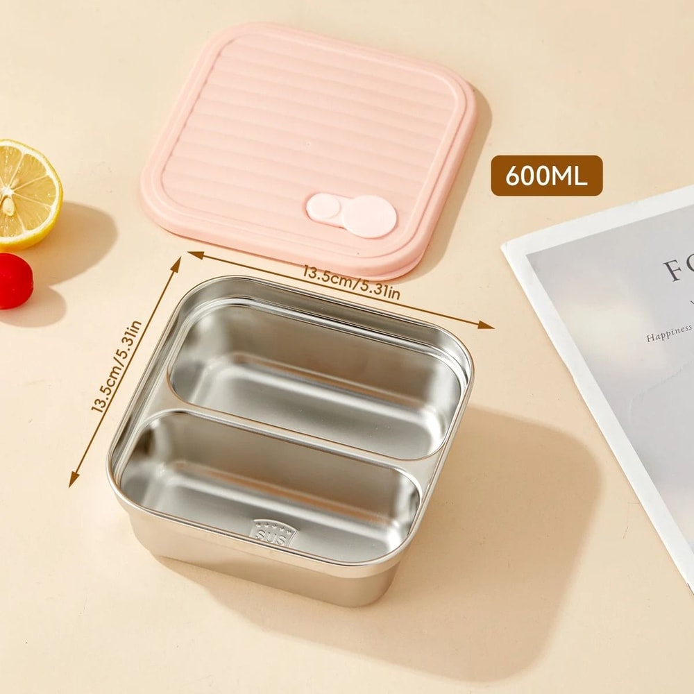 Portable Stainless Steel Lunch Box LeakProof Bento Container For Kids And Adults 24