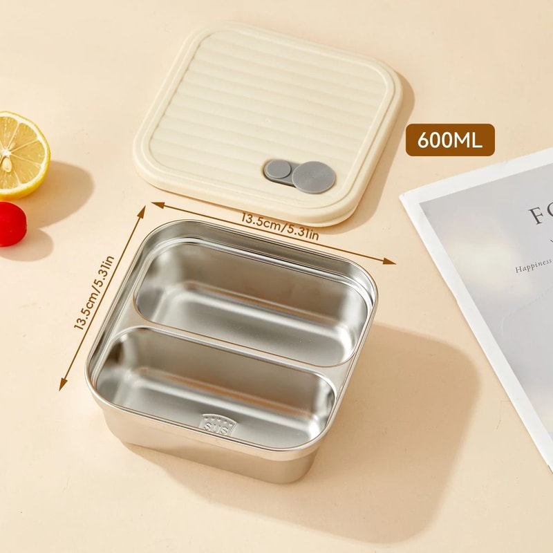 Portable Stainless Steel Lunch Box LeakProof Bento Container For Kids And Adults 26