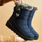 Womens Winter Snow Boots Waterproof Ankle Fur Lined Boots With Low Heels 0