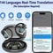 AI Translation Earbuds With Bluetooth 53 Open Ear Design And ENC Noise Cancellation 2