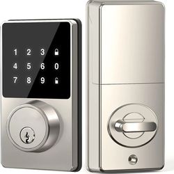 smart lock keyless entry door lock with touchscreen keypad – secure deadbolt, 50 user codes, auto lock, waterproof, easy