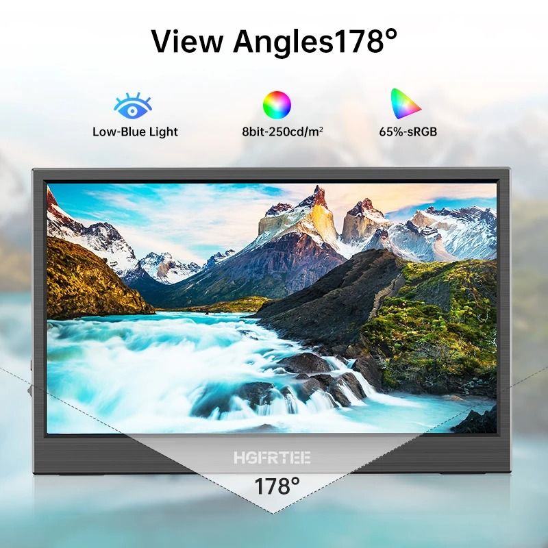 116 Inch Portable Monitor 768P Display Laptop Screen With HDMI For Gaming And Work 0