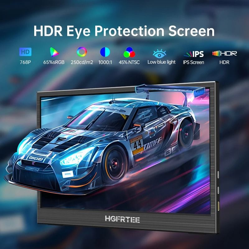 116 Inch Portable Monitor 768P Display Laptop Screen With HDMI For Gaming And Work 3