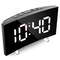 Digital LED Alarm Clock With Large Mirror Display And Noiseless Design 1