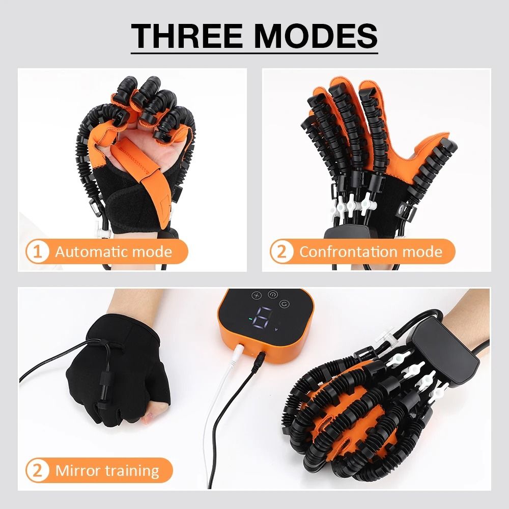 Hemiplegia Rehabilitation Glove Stroke Recovery Training Device With Finger Massage And Mirror Ther 4