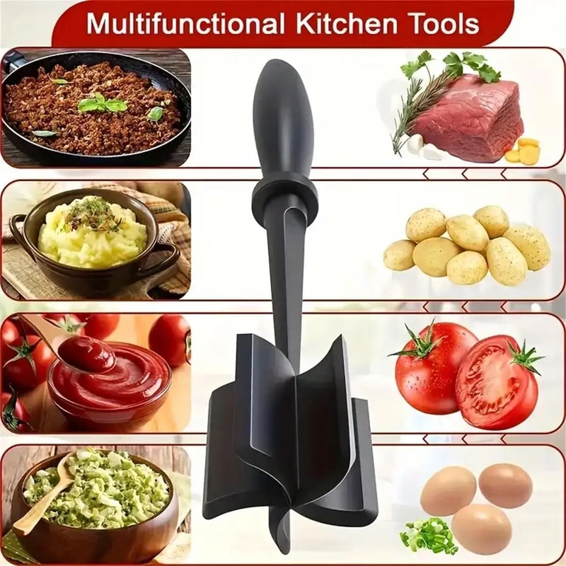 Meat Chopper And Ground Beef Smasher Heat Resistant Cooking Tool 3