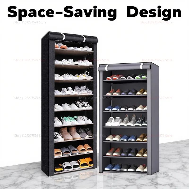 Multi Layer Dustproof Shoe Cabinet Organizer Easy Install Shoe Rack For Entryway Dormitory And Rent 0