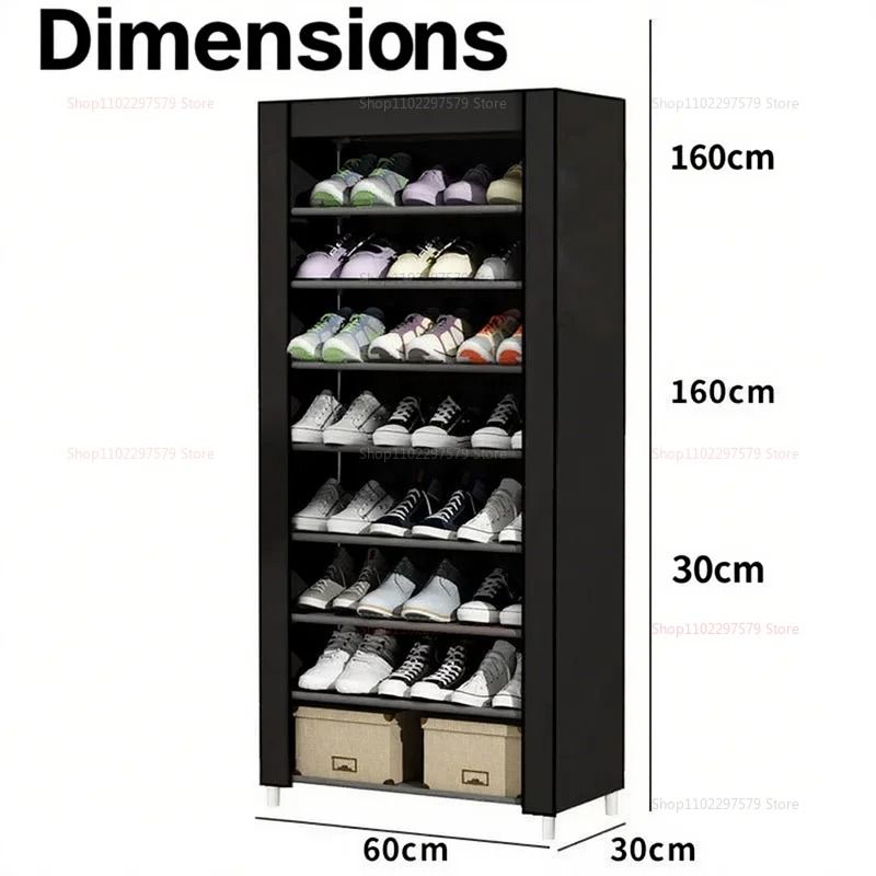 Multi Layer Dustproof Shoe Cabinet Organizer Easy Install Shoe Rack For Entryway Dormitory And Rent 2
