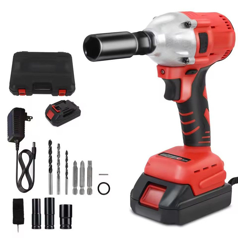 Cordless Impact Wrench 1000Nm High Torque Brushless Electric Drill With Battery And Charger 6