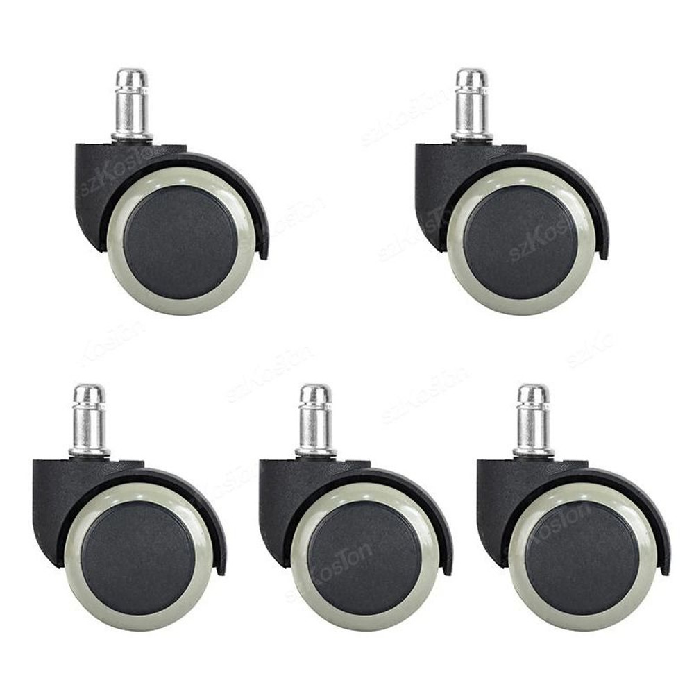5 Pcs Universal Office Chair Wheels 2 Inch Heavy Duty Swivel Casters With Rubber Brake 9