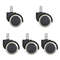 5 Pcs Universal Office Chair Wheels 2 Inch Heavy Duty Swivel Casters With Rubber Brake 9