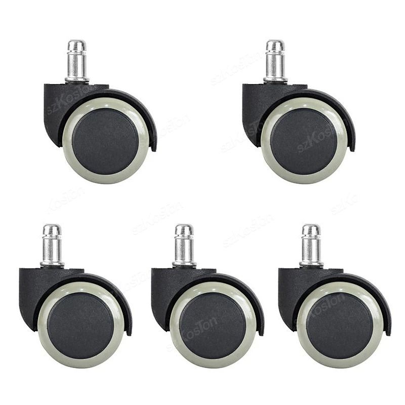 5 Pcs Universal Office Chair Wheels 2 Inch Heavy Duty Swivel Casters With Rubber Brake 9