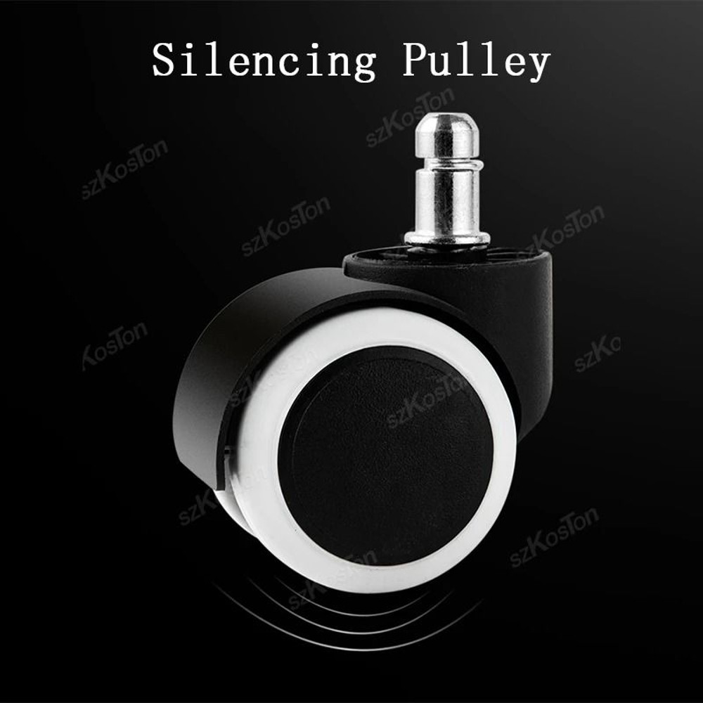 5 Pcs Universal Office Chair Wheels 2 Inch Heavy Duty Swivel Casters With Rubber Brake 4