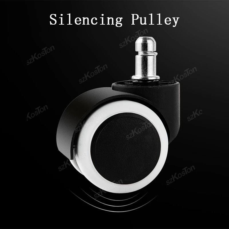 5 Pcs Universal Office Chair Wheels 2 Inch Heavy Duty Swivel Casters With Rubber Brake 4