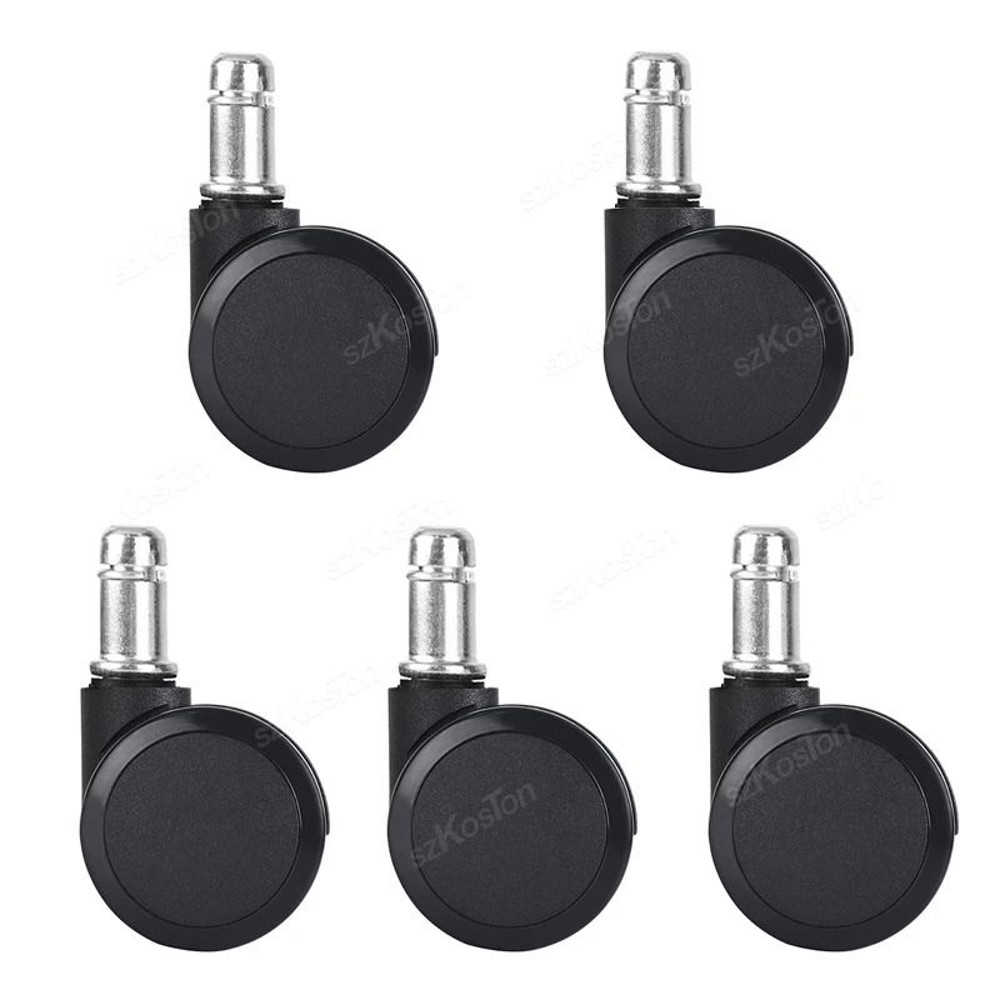 5 Pcs Universal Office Chair Wheels 2 Inch Heavy Duty Swivel Casters With Rubber Brake 7
