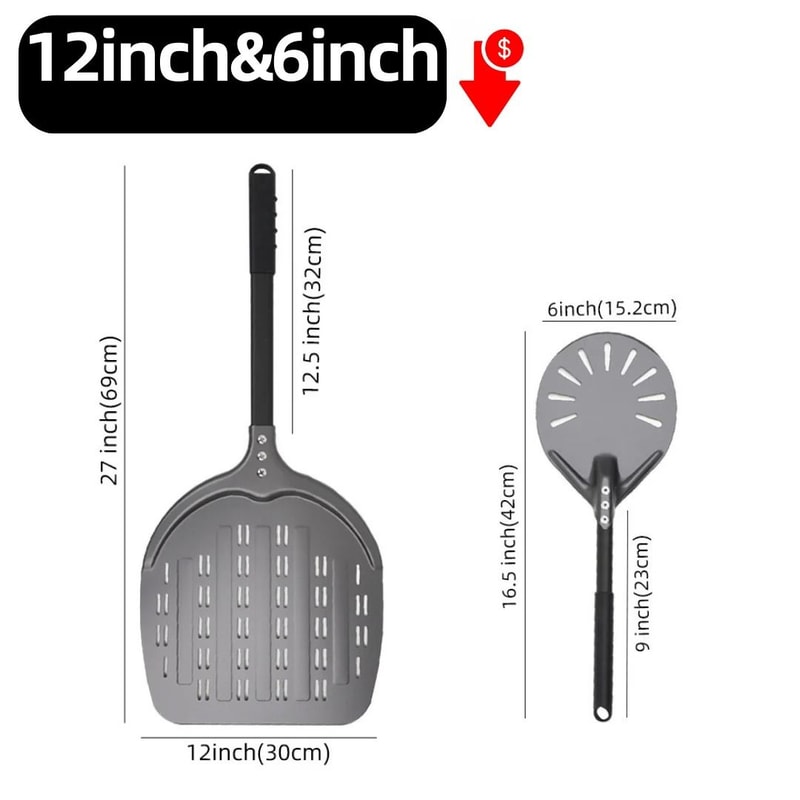 Aluminum Pizza Peel Bread Paddle With Wooden Handle 10