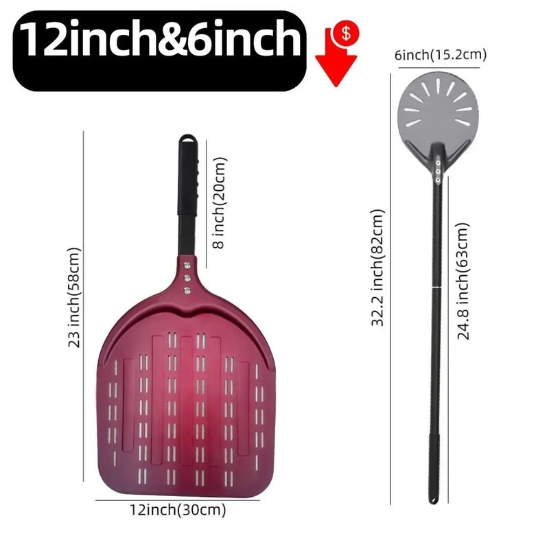 Aluminum Pizza Peel Bread Paddle With Wooden Handle 13